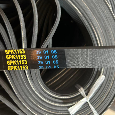 Auto 6PK EPDM Motor Personalizável Cinturão de costelas OEM Suporte Cinturão de ventilador de borracha Uso automotivo Drive de carro PK Tamanhos de V-Belt
