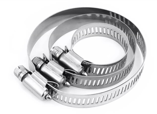 SS 304 de aço inoxidável Metal American Hose Pipe Clip Zebra Worm Gear Drive parafuso ajustável para 1/4 a 12 Inc