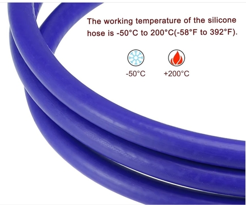 Resistente a altas temperaturas flexível 20mm 22mm 24mm 25mm 30mm extrusão vácuo trançado reforçado aquecedor mangueira de silicone
